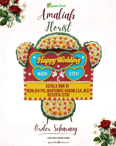Papan Bunga Pernikahan Buntu Datu